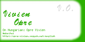 vivien opre business card